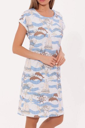 #69635 Платье (INTEX) Белый/голубой