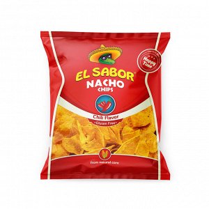 Чипсы кукурузные «начос» с чили, El Sabor, 100г