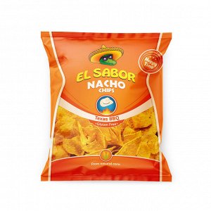 Чипсы кукурузные «начос» с соусом барбекю, El Sabor, 100г