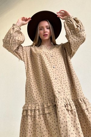 Платье женское  COSY076/01/Бежевый, бордовый