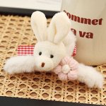 Плюшевая заколка для волос в виде зайчонка