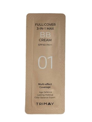Trimay Пробник Многофункциональный BB-крем 01 Full Cover 3-in-1 Max BB Cream SPF40 PA++ 01