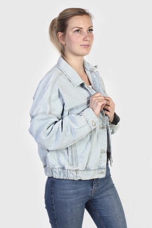 Женская джинсовая оверсайз куртка Highway. Особый крой со спущенными плечами №2080