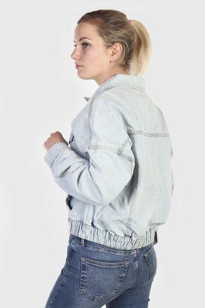 Женская джинсовая оверсайз куртка Highway. Особый крой со спущенными плечами №2080