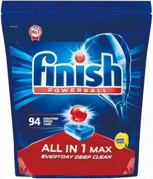 Finish Powerball All-in-One Max - эффективные таблетки для посудомоечной машины с тройным действием
