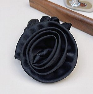 COSMOСOLLECTION_GIFTS Заколка-крабик для волос  в виде цветка, черная