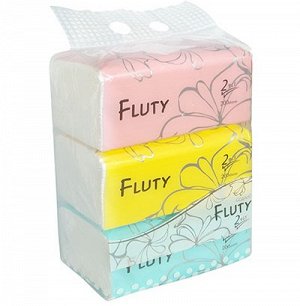 20139gt "Fluty" Двухслойные салфетки (в мягкой упаковке) 200 шт. 3 пачки/упак.
