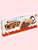 Вафли шоколадно-молочные с начинкой Kinder Cards Киндер Кардс 128 гр