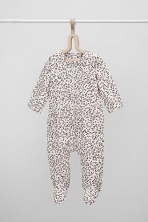 Комбинезон(Осень-Зима)+baby (розовые скандинавские цветы)