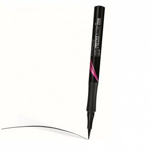 Maybelline Hyper Precise All day Жидкая ультратонкая подводка матовый черный