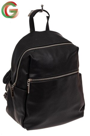 Большой городской рюкзак из эко-кожи, цвет черный