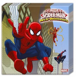 85154, 1502-4679 Салфетки "Человек-Паук/Ultimate Spiderman Web Warriors", 33х33, 20 шт.