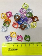 453 Подвеска декоративная &quot;Сердце&quot;, 17 мм, 24 шт./уп.