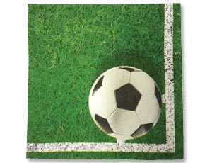 1502-2023 Салфетки "Футбол зеленый", 33х33, 20 шт.