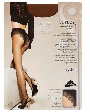 SiSi Style колготки c ажур. трусиками 15 den moka р.2 1шт / шт / 055473