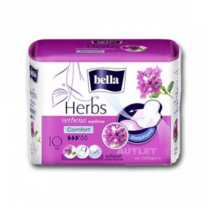 Женские гигиенические прокладки bella Herbs с экстрактом вербены softiplait 10 шт