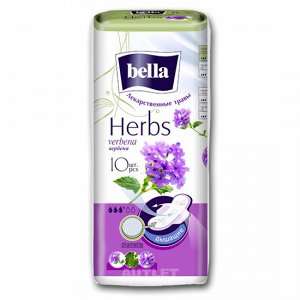 Женские гигиенические прокладки bella Herbs с экстрактом вербены drainette 10 шт