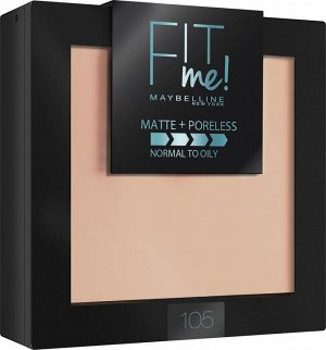 Maybelline Fit Me пудра компактная №105 натурально-беж