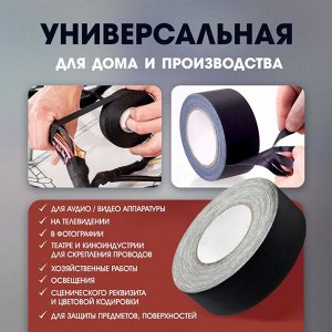 Лента клейкая «Про-Гафф» ТУНДРА, черная, 350 мкм, 24 мм x 50 м