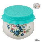 Банка для меда 180 мл / 359-313 /уп/ с силиконовой крышкой