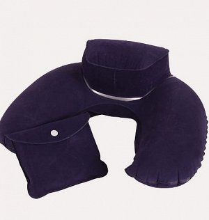 Надувная подушка в чехле (синяя)