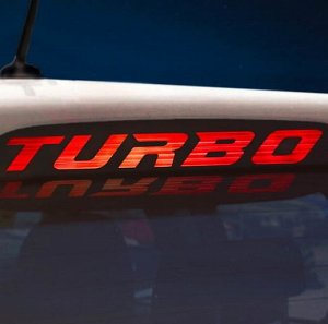 Наклейка на стоп сигнал на заднее стекло "TURBO"