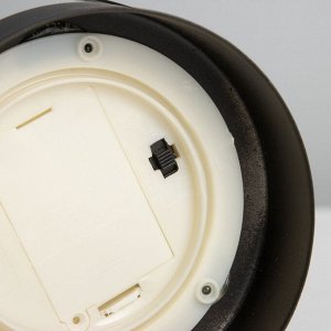 Светодиодная свеча в подсвечнике RISALUX «Звезда», LED-ночник, 3xААА, чёрный 10.5x21.8x23 см