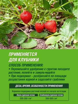 Удобрение Клубника, гранулированное, сухое, Фаско БИО, коробка 1,2кг