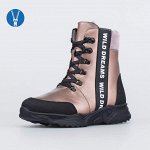 Бронзовый ботинки школьные нат. кожа