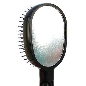 Большая щетка — расческа с зеркалом