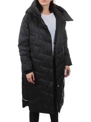 3066 BLACK Пуховик зимний женский (80% пух, 20% перо)