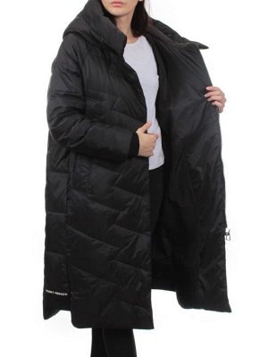 3066 BLACK Пуховик зимний женский (80% пух, 20% перо)