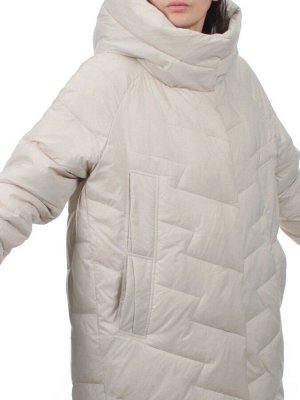 3066 LT. BEIGE Пуховик зимний женский (80% пух, 20% перо)