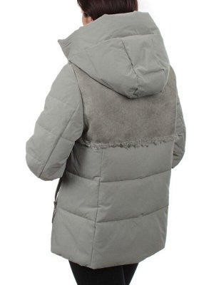 23-696 OLIVE Куртка зимняя женская (холлоффайбер 150 гр., искусственная дубленка)