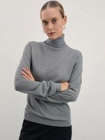 Водолазка женская серый меланж