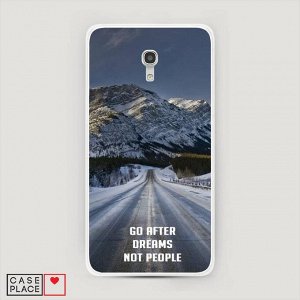 Силиконовый чехол Go after dreams not people на Alcatel Pixi 4 (5) 5045D