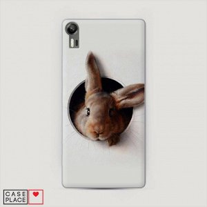 Пластиковый чехол Любопытный кролик на Lenovo Vibe Shot