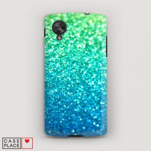 Пластиковый чехол Песок сине-зеленый рисунок на LG Nexus 5