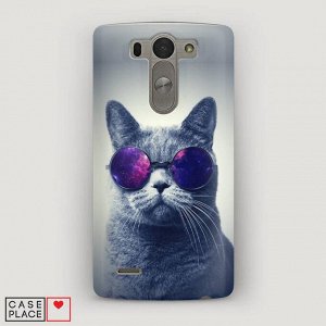 Пластиковый чехол Космический кот на LG G3