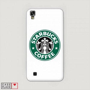 Пластиковый чехол Starbucks coffee на LG X Power (K220DS)