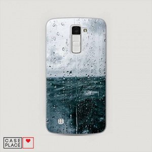 Пластиковый чехол Дождь за стеклом на LG K10 (K410/ LTE K430ds)