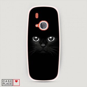 Cиликоновый чехол Взгляд черной кошки на Nokia 3310 (2017)