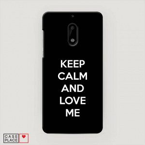 Пластиковый чехол Keep calm and love me 1 на Nokia 6
