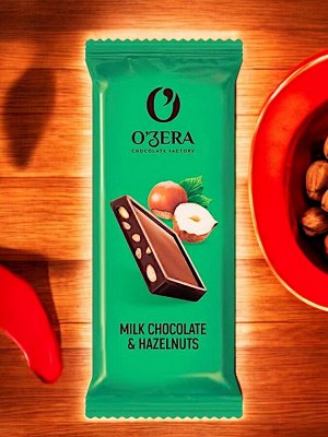 Шоколад с фундуком «OZera» Milk & Hazelnuts, 24 г