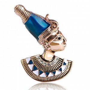 Брошь Нефертити синяя
