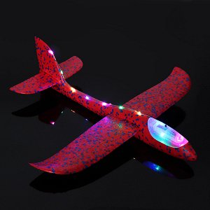 Самолет из пенопласта с LED лентой 48 см
