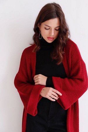 Кардиган бордовый