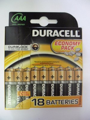 Эн191 --Батарейки Duracell ААА LR03-18BL Basic