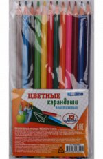 Карандаши 12 цв. Мир школы, пак.