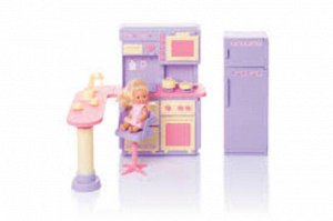 Кухня "Маленькая принцесса " (нежно-сиреневая ) 31,5*30,5*9 см